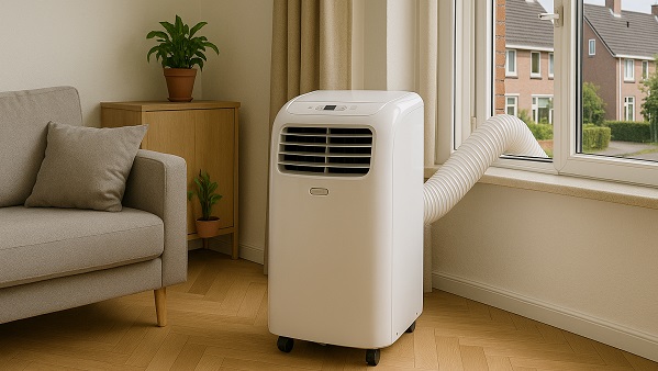 Een mobiele airco in een Nederlands huis